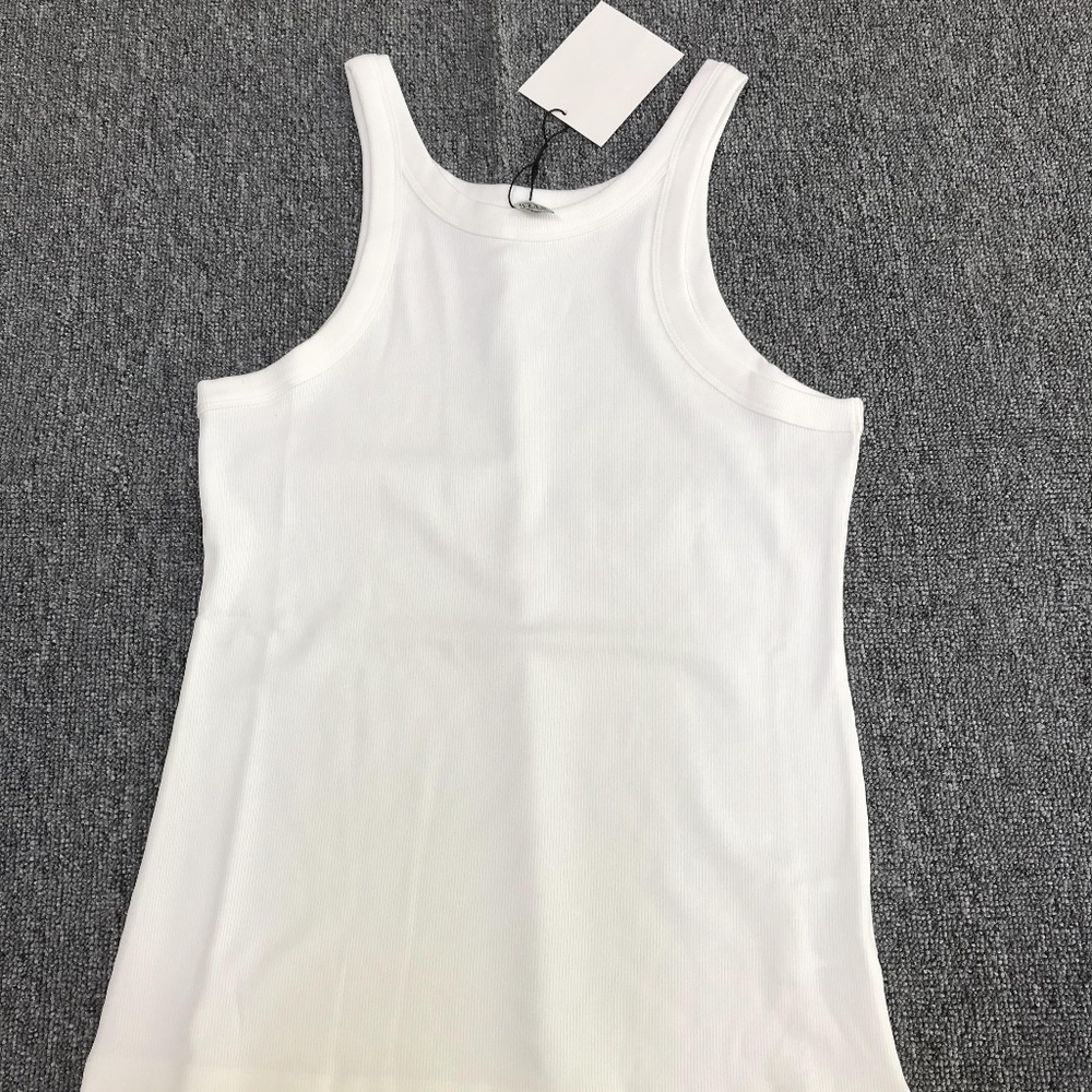 Toteme Curved ribbed jersey tank